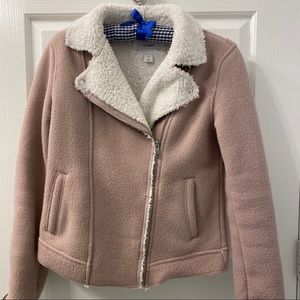 ⚡️2 for $20 Petite sherpa-lined Moto jacket